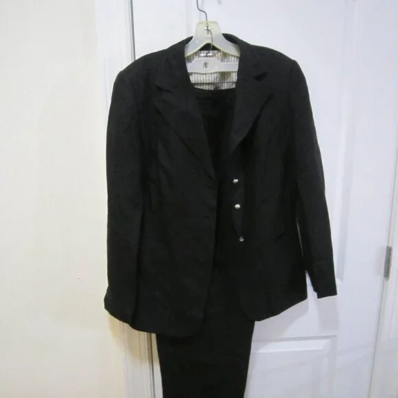 Calvin Klein Women's 2pc Black Pant Suit, sz 12 - Picture 1 of 8